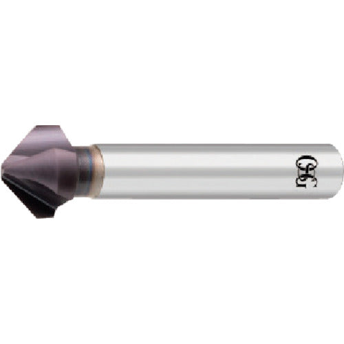 OSG FX coated 3-blade countersink, tip angle 90°, effective blade diameter 12.4mm, tip diameter 2.5 x total length 65mm, 9149124 FX-MG-CSX90 12.4X10X4.0X65 1 piece