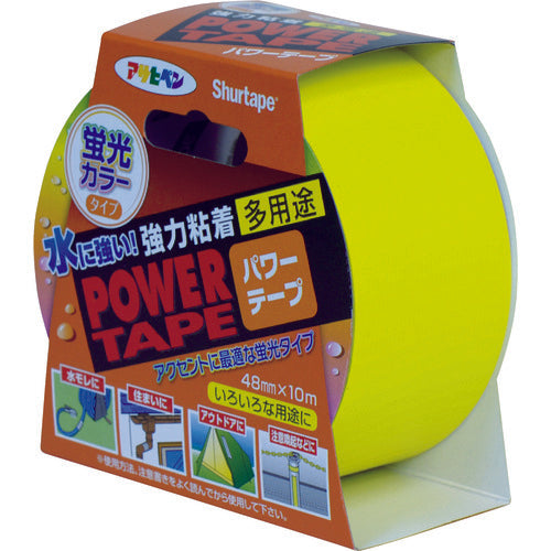 Asahipen Power Color Tape 48mm x 10m T107 Fluorescent Yellow 602732 1pc