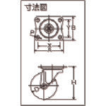 Hammer Swivel Elastomer Wheel (PP Wheel) 65mm 420G-L65 1pc