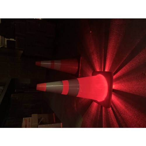 TRUSCO Battery Operated LED Warning Light Red TLWL-R 1 Piece