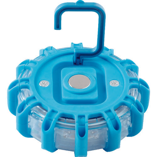 TRUSCO Battery Operated LED Warning Light Blue TLWL-B 1 Piece