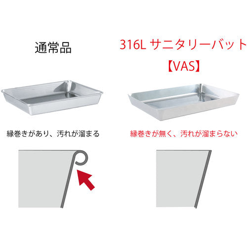 MONOVATE 316L 위생 배트 300×450 VAS300450 1장