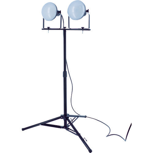 TRUSCO LED投光器 DELKURO 三脚タイプ 2灯 20W 10m アース付 2芯3芯両用タイプ RTLE-210EP-SK2 1台