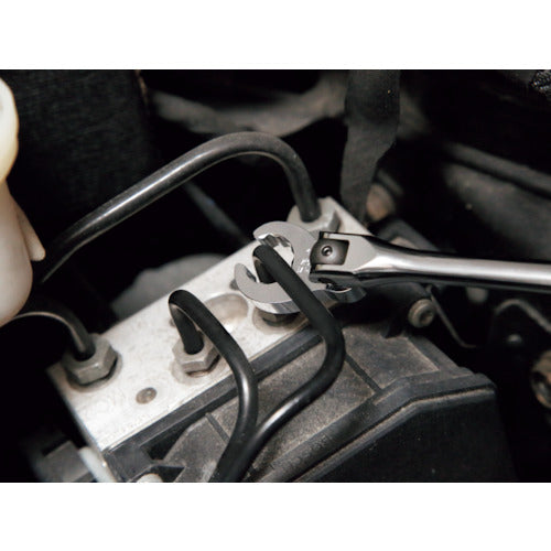 nepros 6.3 sq. Crowfoot wrench, 10 mm across, 21 mm width, NBNS2-10W, 1 piece