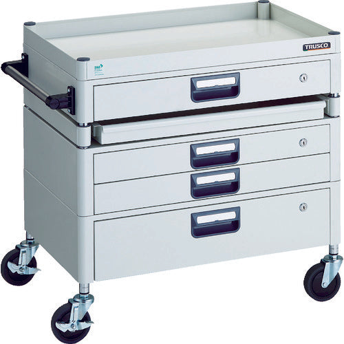 TRUSCO 툴 왜건 피닉스 왜건 소음 750X500 H740 인출부 슬라이드 1단 화이트 PEW-771M1VXZ-W 1대