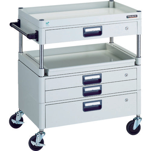 TRUSCO 툴 왜건 피닉스 왜건 소음 750X500 H880 인출부 슬라이드 1단 화이트 PEW-971M1VXZ-W 1대