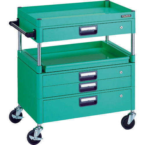 TRUSCO 툴 왜건 피닉스 왜건 소음 750X500 H880 인출부 슬라이드 1단 영 그린 PEW-971M1VXZ-YG 1대