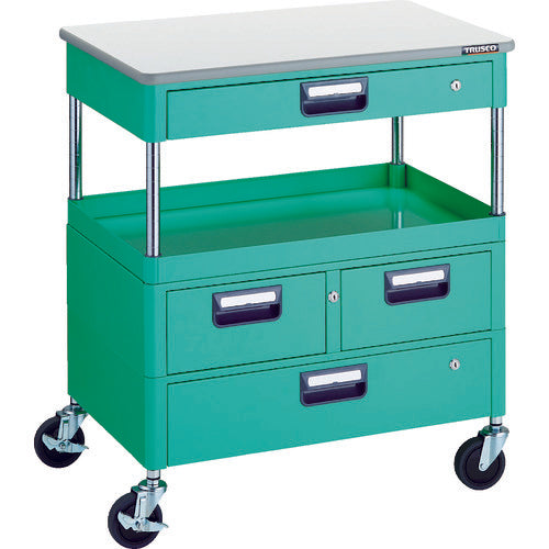 TRUSCO 툴 왜건 피닉스 왜건 소음 750X500 H880 인출부 천판 부착 영 그린 PEW-971VWZT-YG 1대