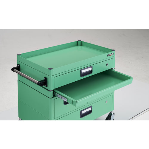 TRUSCO 툴 왜건 피닉스 왜건 소음 750X500 H740 인출부 슬라이드 1단 영 그린 PEW-771M1VWZ-YG 1대