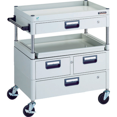 TRUSCO 툴 왜건 피닉스 왜건 소음 750X500 H880 인출부 슬라이드 1단 화이트 PEW-971M1VWZ-W 1대