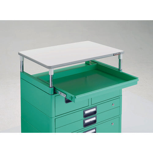 TRUSCO Tool Wagon Phoenix Wagon, Low Noise, 600 x 400 mm, H880 mm, with Drawer, 1 Slide, White, PEW-960M1VXWT-W, 1 Unit