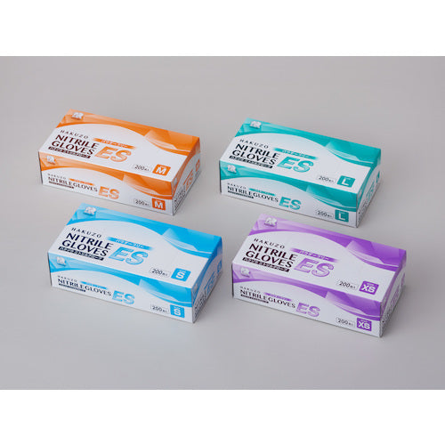 ハクゾウメディカル ハクゾウニトリルグローブES S 3024072 1箱