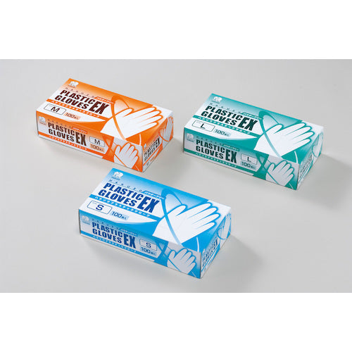 ハクゾウメディカル ハクゾウプラスチックグローブEX M 3024093 1箱