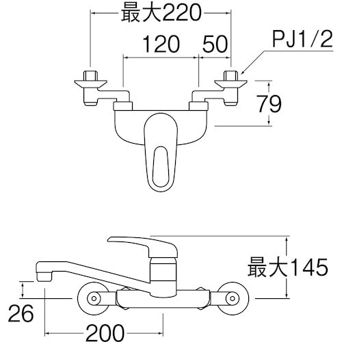 SANEI 싱글 혼합 마개 CK2710K-13 1대