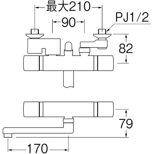 SANEI 서모 샤워 혼합 마개 SK18520S9K-13 1 대