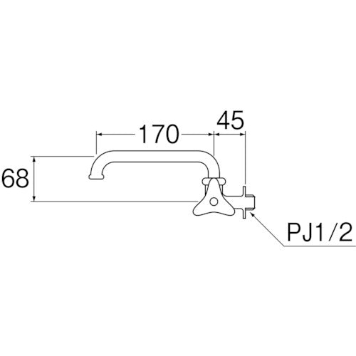 SANEI 횡형 자재 수전 A20J-13 1개