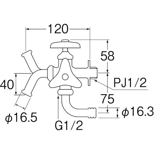 SANEI 만능 2구 횡수전 F12A-13 1개