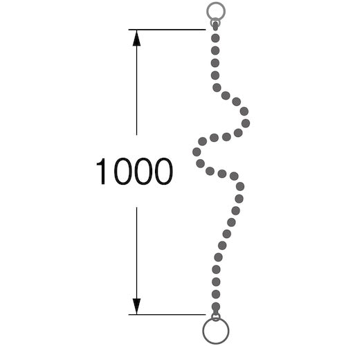 SANEI バス用ゴム栓クサリ 長さ1000mm PU20-48-5-100 1個