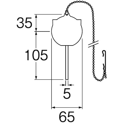 SANEI 화장실 용 로 탱크 고무 플로트 PH84-93X 1 개