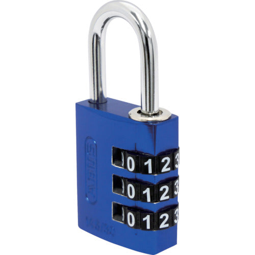 ABUS Variable Number Combination Lock 145-BigD/30 BLUE Width 31mm Chain Diameter 5mm Blue 145-BIGD/30 BLUE 1 pc