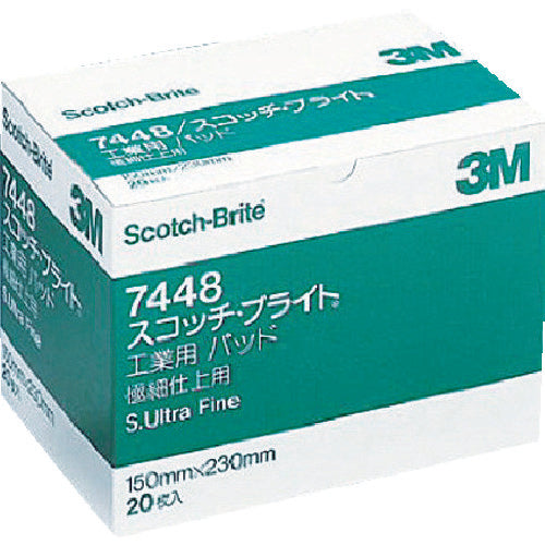 3M 스카치 브라이트 공업용 패드 7448 #600~800 상당 재 BOX(20장입) 7448 S/B BOX 1상자