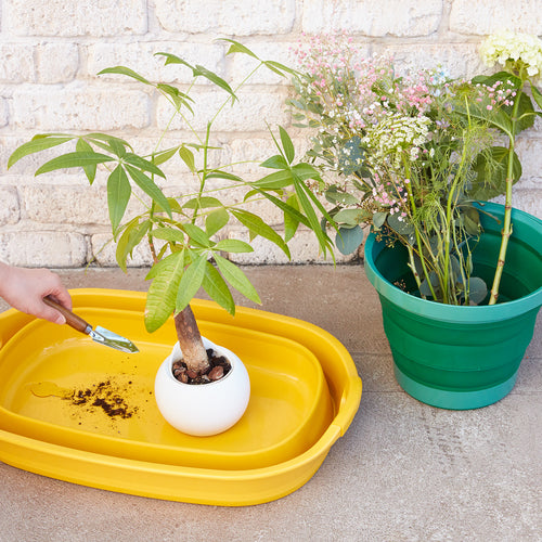 TRUSCO 접이식 타라이 워터 마개 부착 옐로우 23L TORT-Y 1 개