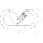 123 カラビナEx ステンKA102ダブルストッパー KA102WEX-S 1 個