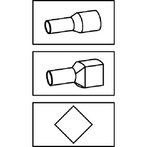 クラウケ 圧着工具 フェルール用 0.08〜16sq 四角仕上げ K304K 1 丁