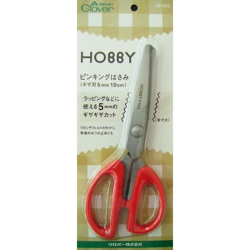 클로버 취미 핑킹 가위 기자날 5mm19cm 36-632 1초