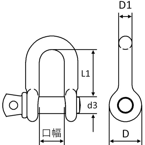 Crosby Shackle Threaded/Straight 8.5t G210-25 1 pc