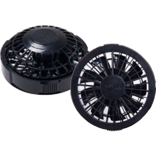 Air-conditioned workwear, cotton/polyester blend, one-touch fan black, battery box set, blue 5L, 0470-B20-C04-S7, 1 piece