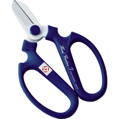 坂源 生花用ハサミ ハンドクリエーションF−170 ブルー 70142 1丁