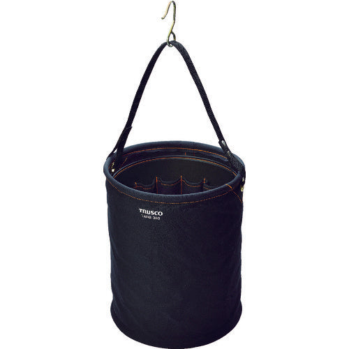 TRUSCO アタッチメント付電工バケツ Φ300X350 黒色 TADB-300 1 個