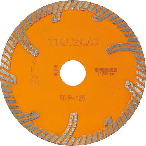 TRUSCO 【売切廃番】ダイヤモンドカッタープロテクトウエーブ 125X2.0TX22 TDHW-125 1 枚