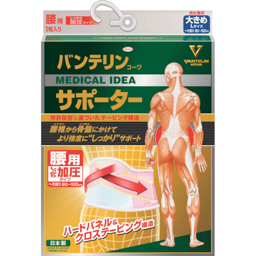 興和 バンテリンサポーター 腰しっかり加圧タイプ大きめサイズ(パステルピンク) 1 24768 1枚
