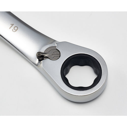 TRUSCO Switchable Ratchet Combination Flower Wrench 17mm TRGT-17 1pc