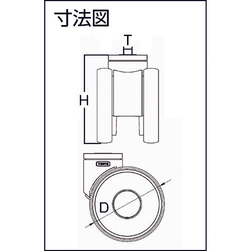 텐테 캐스터 고성능 선회 쌍륜 캐스터 “LINEA”(폴리우레탄 차) φ125 자재식 5940UAP125P30-13 1개