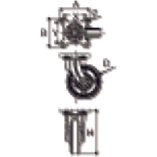 東北車輛製造所 鋳物製キャスター 標準型自在金具付ウレタン車輪 150 150BRULB 1個