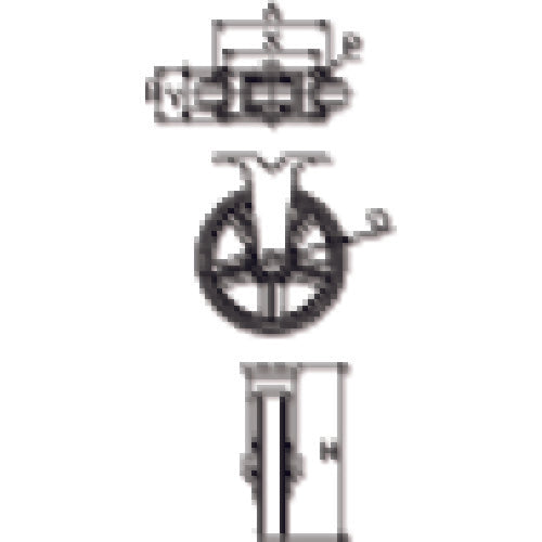 東北車輛製造所 鋳物製キャスター 標準型固定金具付鉄車輪 125 125KFB 1個