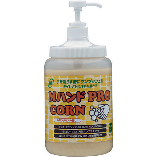Midori Anzen Hand Cleaner M Hand PRO/CORN 1.4kg Pump Bottle MHAND-PRO/CORN-1.4KG 1pc