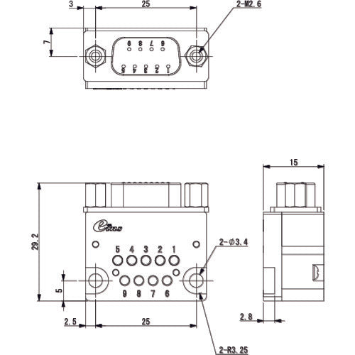 Einz D-SUB & Probe Connector, Robot Side OX-DPS09A 1 piece