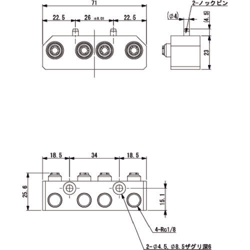 Einz Air Option (for OX) Tool side Compatible models OX-35/60 OX-60AIA 1 piece