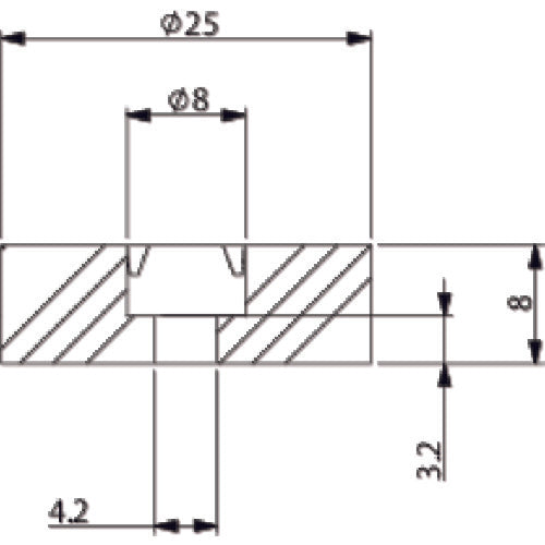 アインツ 当板・丸型・白φ25・ミニシリンダー用 CP-074 1 個