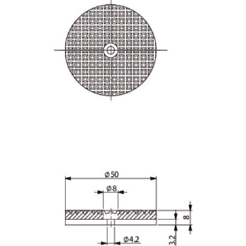 アインツ 当板・丸型・黒φ50・ミニシリンダー用 CP-016 1 個