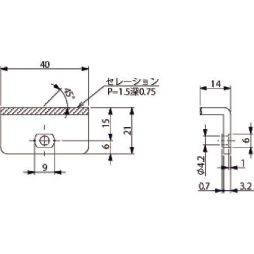 アインツ ツメ・L型・ミニシリンダー用 CP-014 1 個