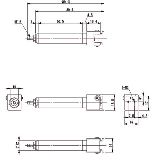 アインツ パイプ複合チャックE・φ12・90度 J25410-40A 1 個