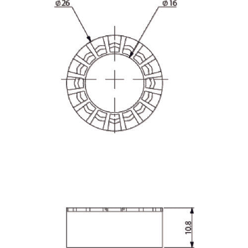 아인츠 마그넷 척 첨단 고무 MGC-C(LX0028-103) 1개