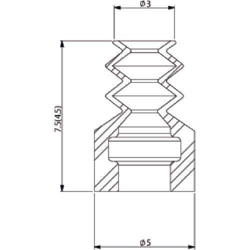 アインツ 吸着パッド・ジャバラ・シリコン・茶 VAPH-3C-3 1 個