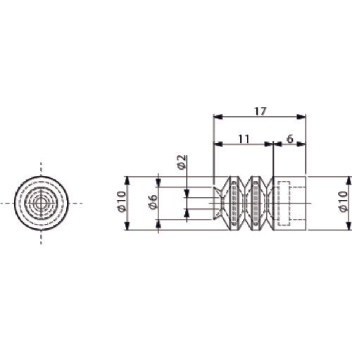 아인츠 흡착 패드・TR・φ6・차・미니 TR-1062-1M 1개