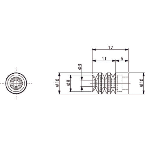 아인츠 흡착 패드・TR・φ8・차・미니 TR-1062-2M 1개